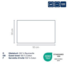 Uterák pre hostí Leonora 100% bavlna premium petrol 30,0x50,0cm