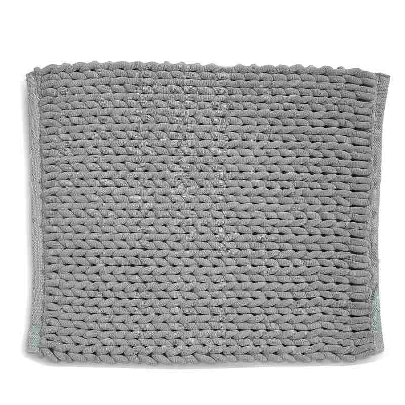 Alfombrilla de baño MASHA 70% PES reciclado/30% algodón gris claro 55x65x2 cm