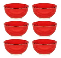 Miska na polévku sada 6 ks 12 cm červená RUBY RED