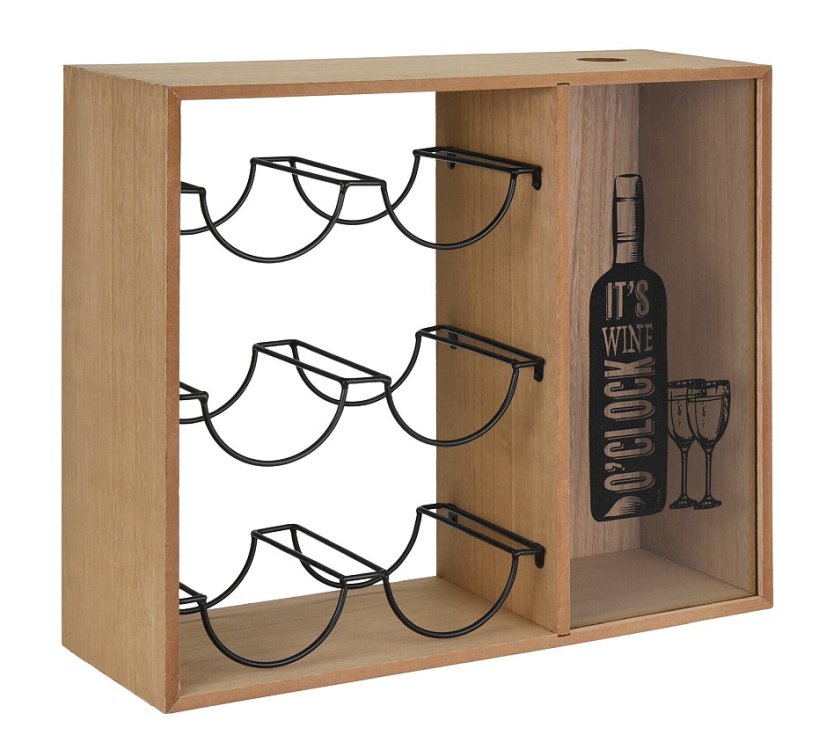Stojan na víno HOMESTYLING se zásobníkem na korky