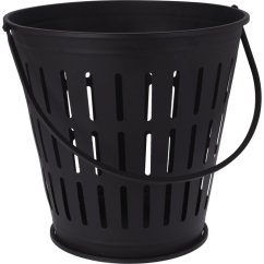 Ohniště/koš na dřevo kovové s rukojetí
