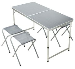 Kempingový nábytok skladací stôl + 4 stoličky