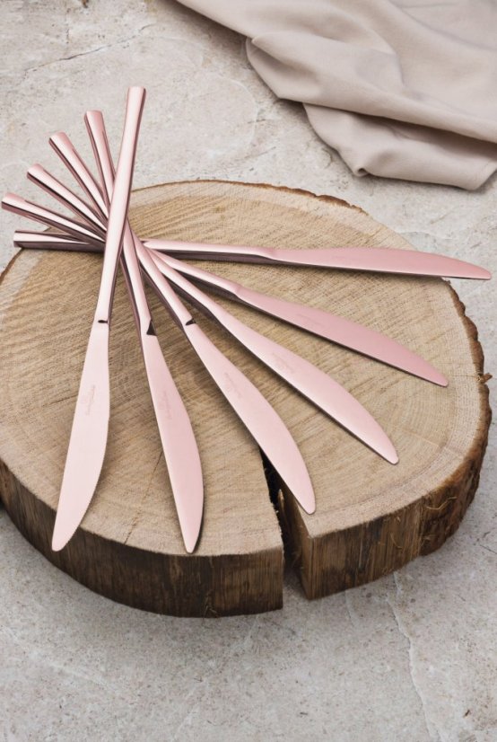 Sada příborů nerez 24 ks mirror Rosegold Metallic Line
