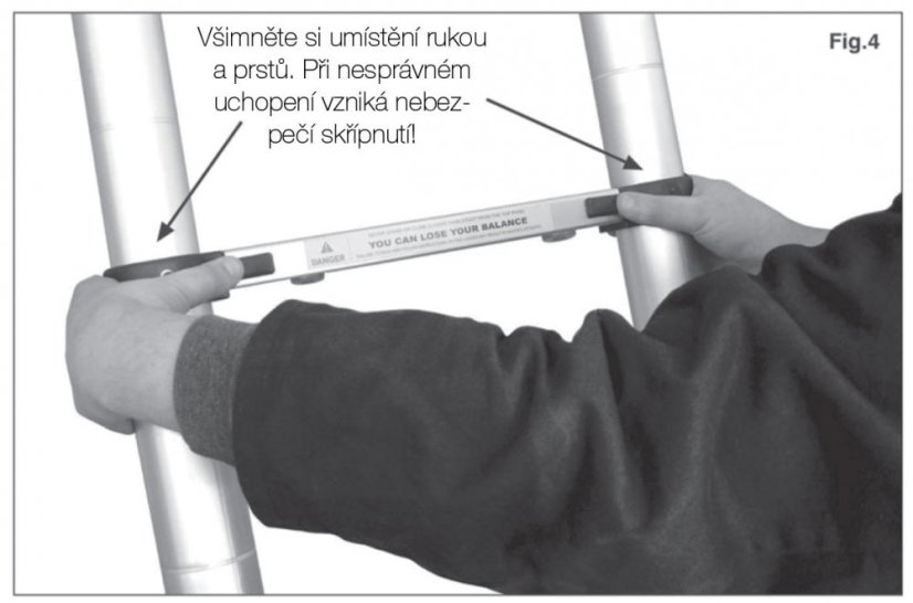 Teleskopický rebrík GA-TZ13-3,8 m hliníkový