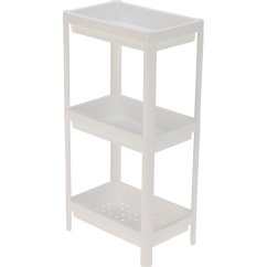Plastový regál 3patrový 71 cm bílá
