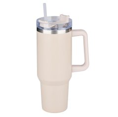 Cană termos din oțel inoxidabil cu pereți dubli 1,2 l bej