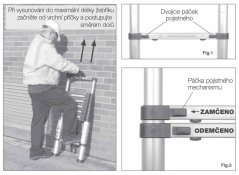 Teleskopický žebřík GA-TZ9-2,6 m hliníkový