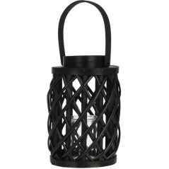 Lumanare lanterna 25 cm salcie neagra