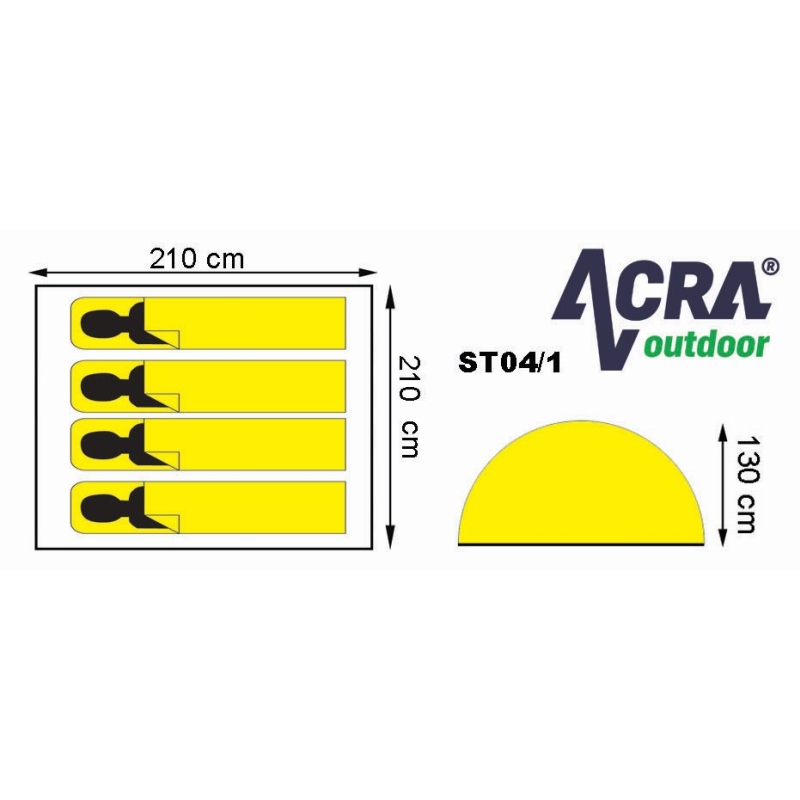 Stan Acra BROTHER ST04/1 pro 3 - 4 osoby dvouplášťový