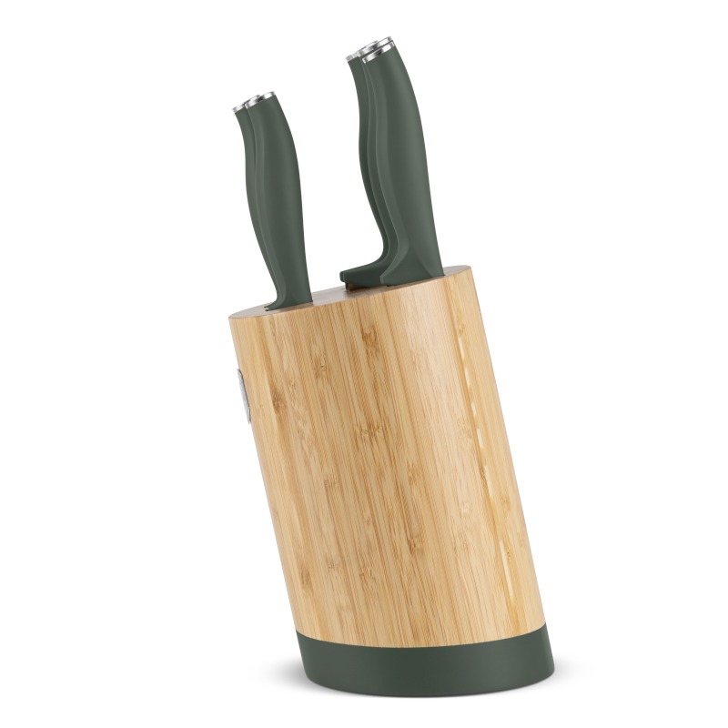Sada nožů se stojanem BAMBOO 6 ks Matte Green Collection