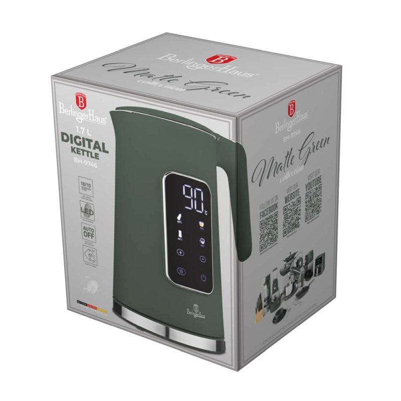 Rychlovarná konvice s regulací teploty digitální 1,7 l Matte Green Collection
