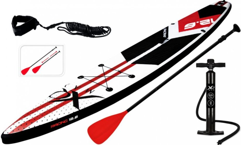Paddleboard pádlovacia doska 380 cm s kompletným príslušenstvom, červená