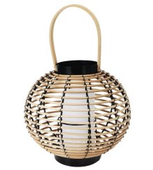 Vonkajší lampáš s LED sviečkou ratanová 26 cm