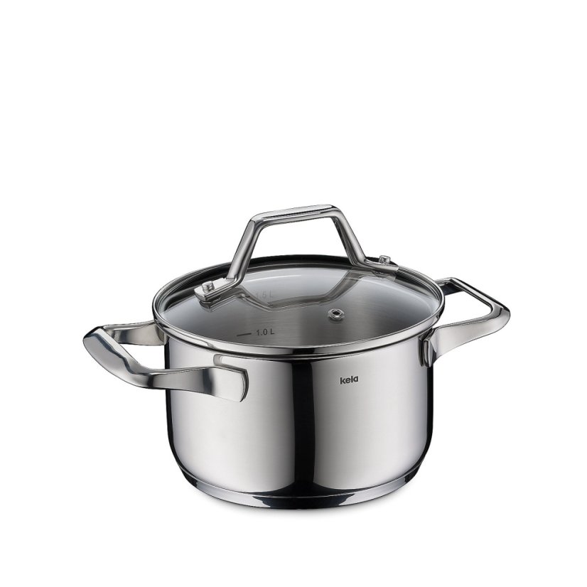 Hrnce s pokrievkou z nehrdzavejúcej ocele Lucca 16 cm, 1,6 l