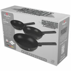 Set tigaie cu suprafata din titan 3 buc Colectia Antracit