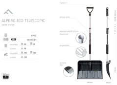 Grebla Prosperplast ALPE 50 ECO telescopica neagra mat