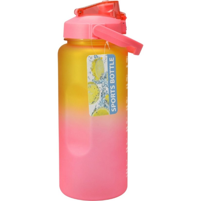 Fľaša športová MAXI 2 l ružová/žltá