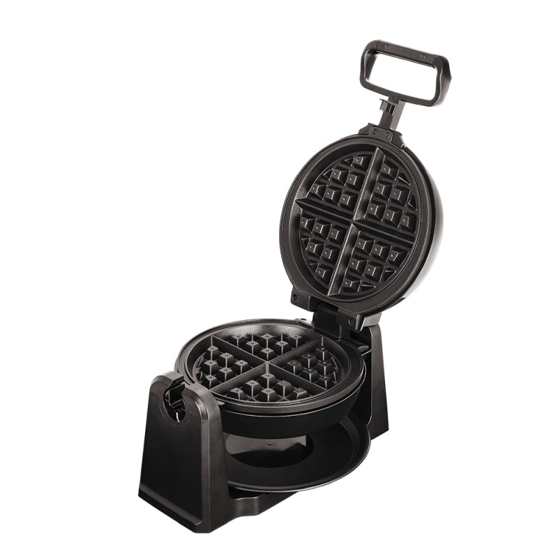 Aparat rotativ pentru vafe pentru 4 vafe cu suport Rosegold Metallic Line