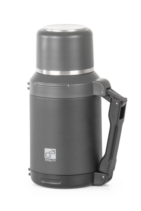 G21 termoska z nehrdzavejúcej ocele 1200 ml, čierno-sivá