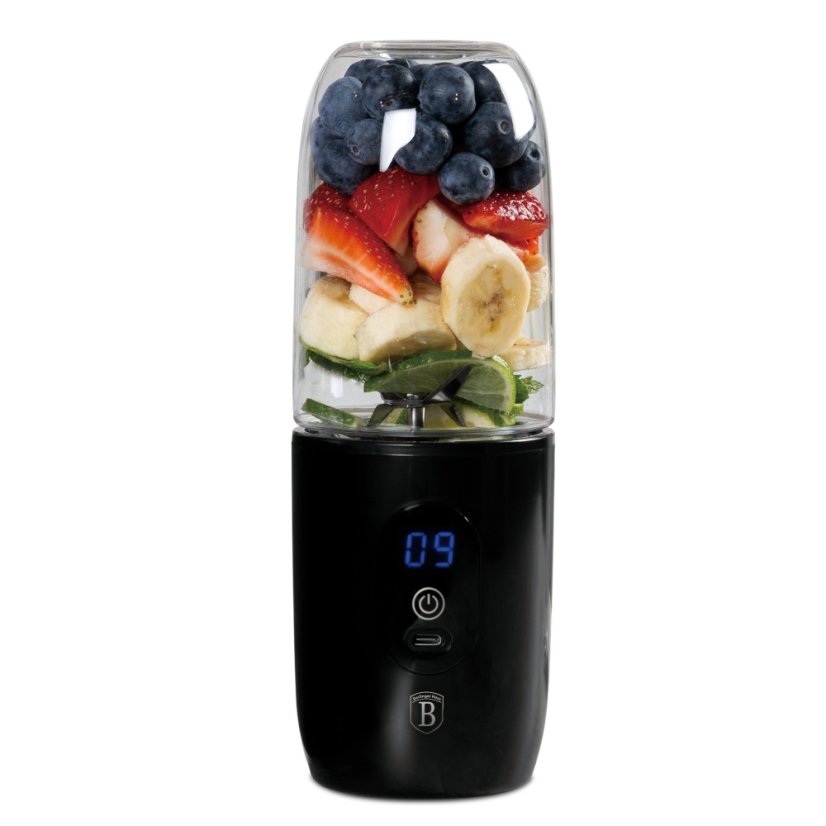 Blender pentru smoothie cu încărcare USB negru