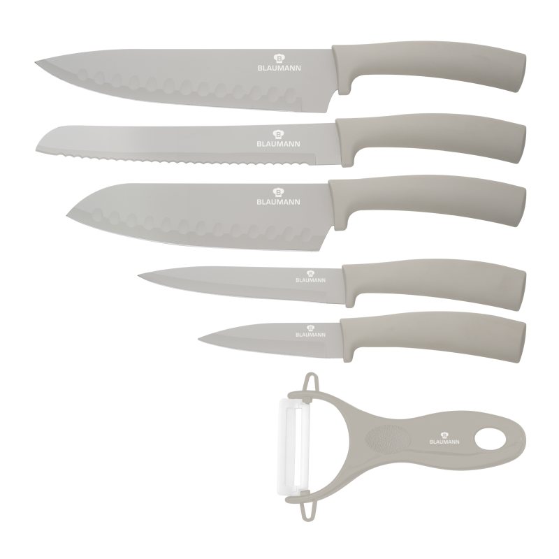 Sada nožů 6 ks krémová