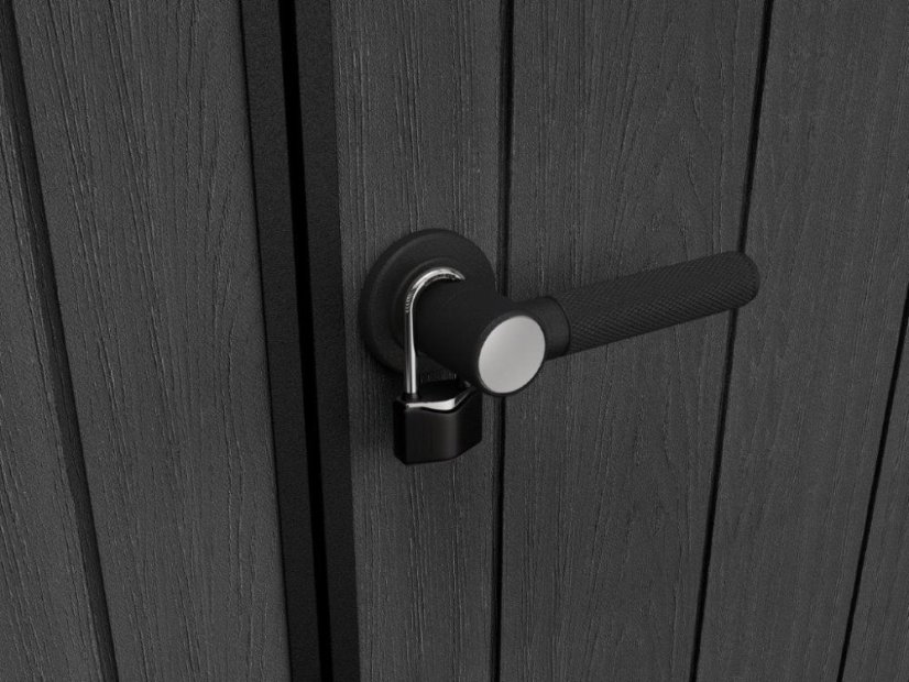 Casă de grădină Keter Apex 7,5 x 11 Walnut, cu podea
