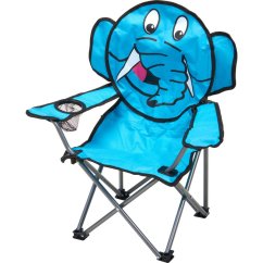 Scaun pliant pentru copii cu elefant albastru