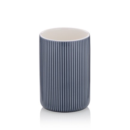 Cana ceramica Ava, albastru fumuriu, 10,5 cm, 7,5 cm