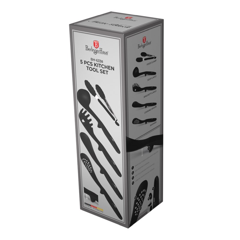 Kuchyňské náčiní sada 5 ks Matte Black Collection