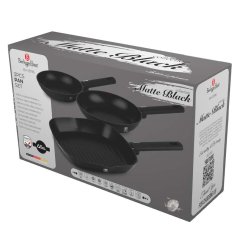 Sada pánví s titanovým povrchem 3 ks Matte Black Collection steak Sada pánví s titanovým povrchem 3 ks Matte Black Collection steak