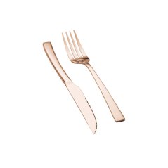 Sada příborů se steakovým nožem 12 ks nerez Rosegold Metallic Line
