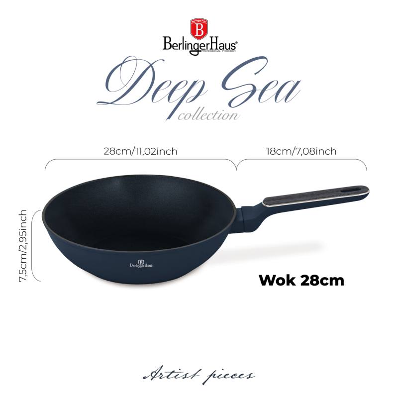 Pánev Wok s titanovým povrchem 28 cm Deep Sea Collection