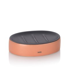 Sapuniera ceramica Matsi roz piersic 12,5x8,5x3,0cm