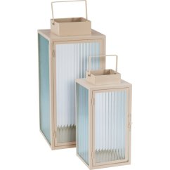 Kovová súprava svietidiel 2 ks 20/16 cm béžová