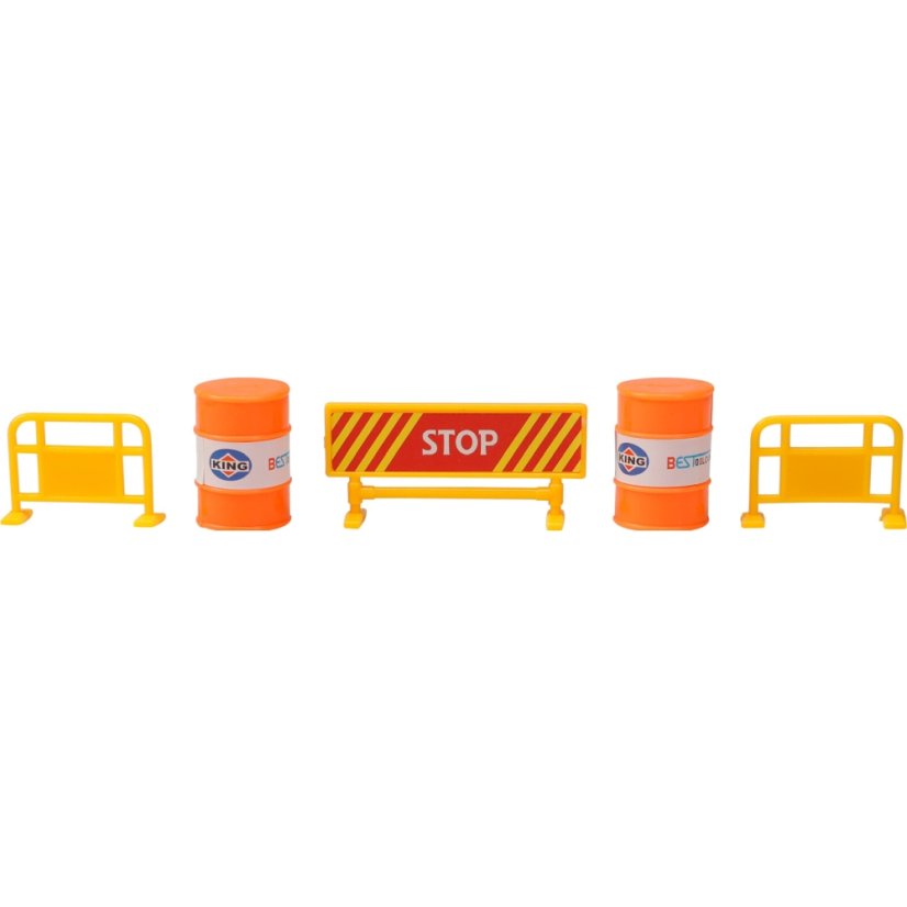 Camion joc caz set de mașini și semne de circulație 17 buc