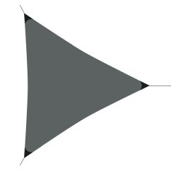 Tieniaca plachta trojuholník 3,6 x 3,6 x 3,6 m tmavosivá