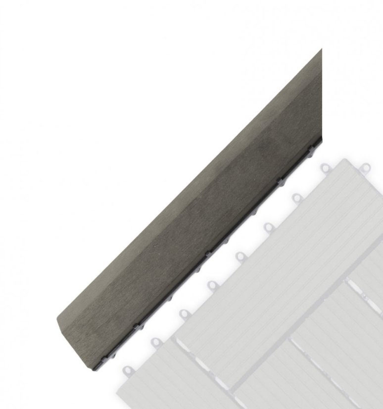Bandă de tranziție G21 Incana pentru plăci WPC, colț 38,5 x 7,5 cm (stânga)