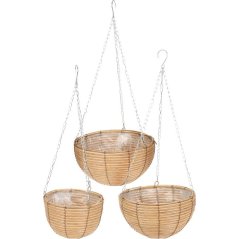 Set ghivece suspendate 3 buc polyrattan