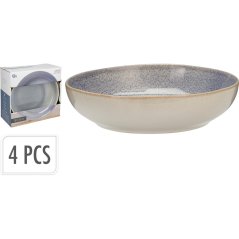 Talíř hluboký sada 4 ks pr. 23 cm modrá