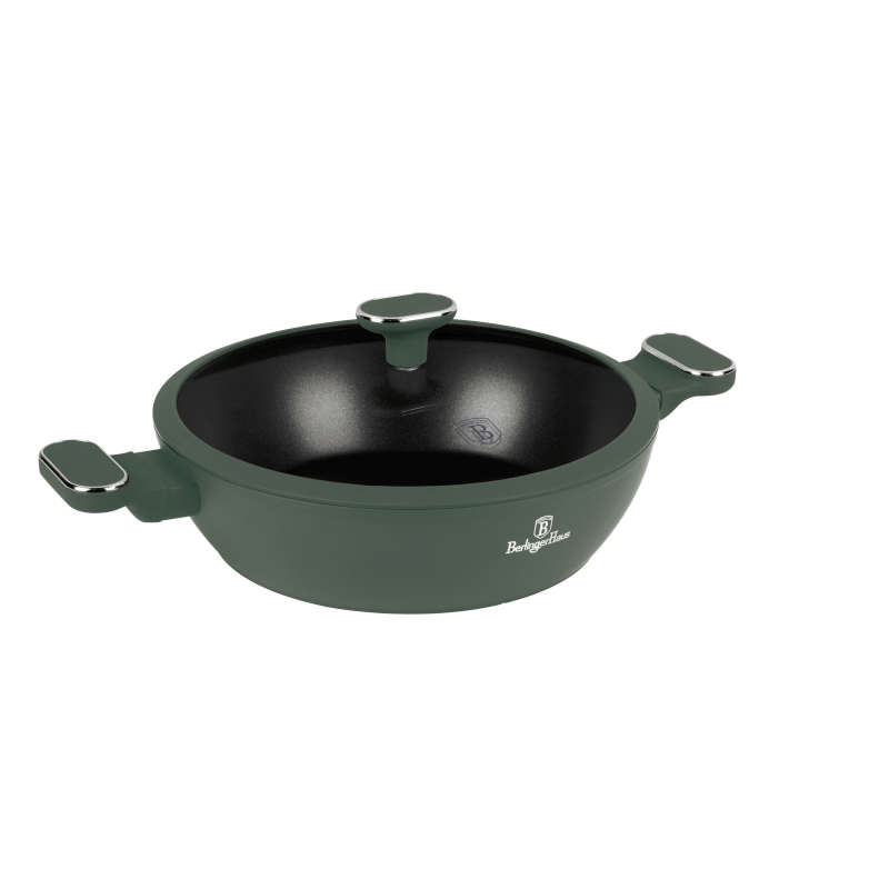 Kastrol s titanovým povrchem a poklicí 28 cm Matte Green Collection