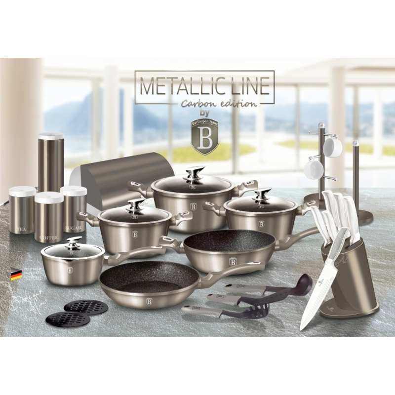 Dóza na potraviny sada 3 ks Carbon Metallic Line