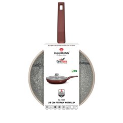 Pánev s keramickým povrchem a poklicí 28 cm Cera Stone Collection