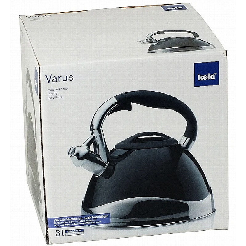 Konvice pískací VARUS nerez 3 l černá