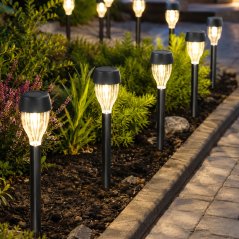 Solárna záhradná lampa, 10 ks, 4,5 x 31,8 cm
