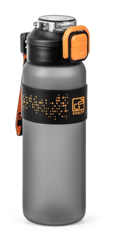 G21 fľaša na pitie 1000 ml 2v1, sivá mrazená