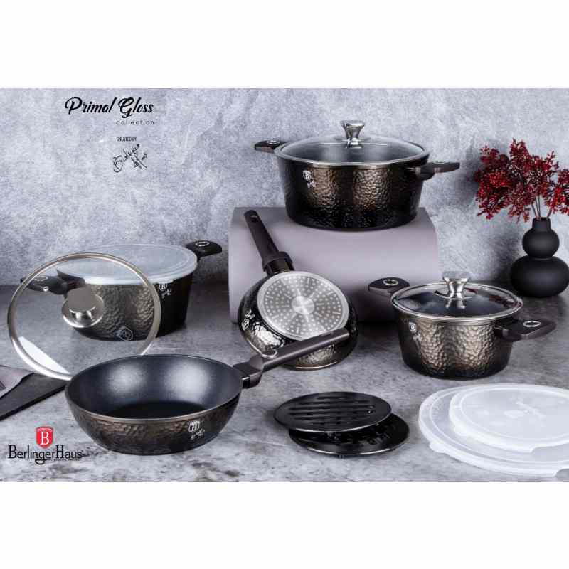 Kastrol s titanovým povrchem 24 cm Primal Gloss Collection 2 poklice