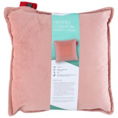 Almohada eléctrica calefactada USB 45 x 45 cm rosa