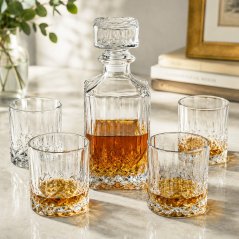 Whiskey set karafa + sklenice sada 5 ks křišťálové sklo, 0,9L