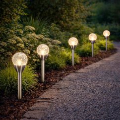 Juego de 5 luces LED solares para jardín