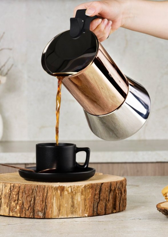 Konvice na espresso 9 šálků Rosegold Metallic Line